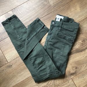 L.O.G.G. Army Green Skinny Pants w Zipper details